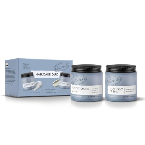 UpCircle Haircare Duo Shampoo and Conditioner Crème Rosemary Oil  Plant Keratin + Vitamin E Prevents Frizz Protects Scalp + Boosts Circulation Vegan  Cruelty-Free + Sustainable