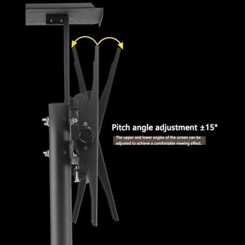 Soporte móvil para TV con ruedas, ajustable 37-60 pulg miniatura 5