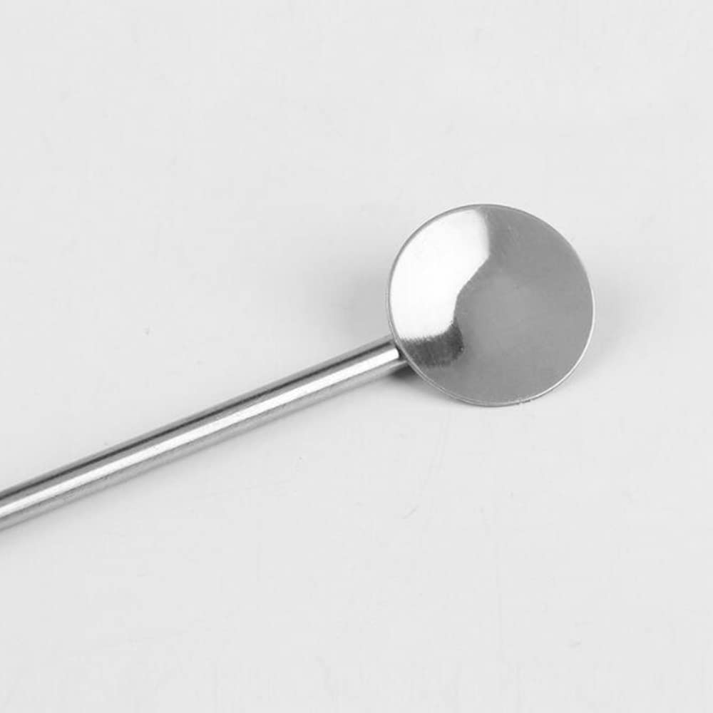 Cuillère de Barman en Acier Inoxydable Cuillère à Paille Ronde Ovale Style Bar Bartending Cuillère Ustensiles
