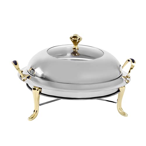 Buffet Chafing Dish Speisewärmer Buffetwärmer Edelstahl, 3L Speisewärmer mit Atmungsaktiver Deckel, Warmhaltebehälter für Catering, Buffet und Party