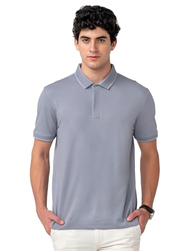 Image of DAMENSCH Men's Cotton Blend Solid Regular Fit T-Shirt