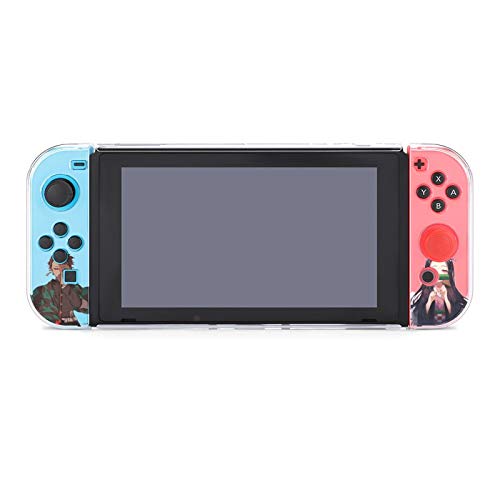 Protector Case for Nintendo Switch,Demon Slayer Tanjirou and Nezuko Print Case for Nintendo Switch Split 5-Piece Switch Game Console PC Cover