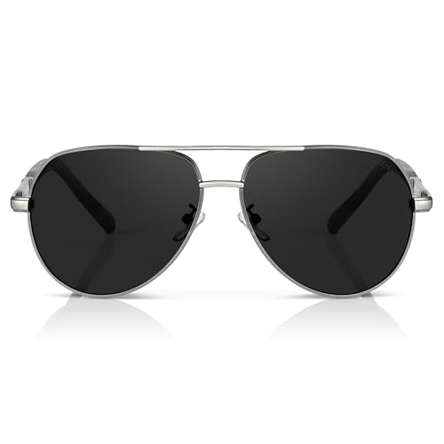 Image of Olwen XXL Aviator Sunglasses For Large Heads, Extra Large, Big and Tall + Free Hard Case