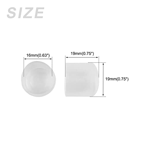 METALLIXITY Chair Leg End Cover (16mm Dia) 8Pcs, PVC Furniture Feet Caps Floor Protector - for Sofa Table Patio Chairs Clear - Image 2