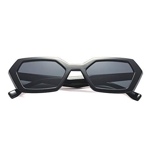Lunettes de soleil Piazza chic noir polygone au design rétro