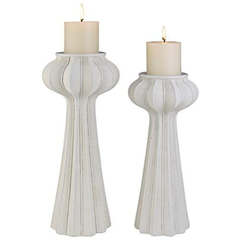 Nautilus Candleholder Set- White Cover