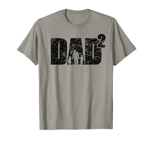 padre. due volte. due bambini. festa del papà Maglietta