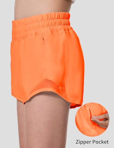 Girls Athletic Shorts with Zipper Pocket for Teens Running Workout Short with Mesh Liner Quick Dry Casual Shorts3