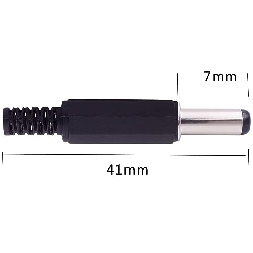 Conector DC macho 5.5mm x 2.1mm pack 20 unidades miniatura 3