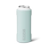 BrüMate Hopsulator Slim Can Cooler Insulated for 12oz Slim Cans | Skinny Can Insulated Stainless Steel Drink Holder for Hard Seltzer, Beer, Soda, and Energy Drinks (Blue Agave)