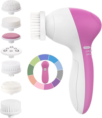 COSLUS Spazzola Viso Elettrica con 7 Testine IPX7