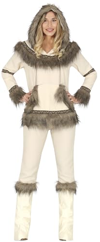 FIESTAS GUIRCA Déguisement Esquimau Blanc Femme Adulte Taille 14-16