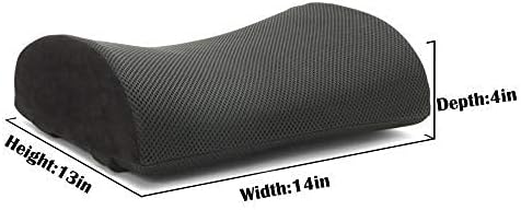 Vista 5 de DREAM ART Almohada de apoyo lumbar de espuma viscoelástica, respaldo ortopédico con malla 3D transpirable para asiento de automóvil, oficina, silla