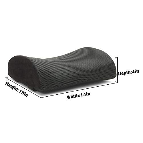 Dream Art Memory Foam Lumbar Support Pillow/Back Cushion Orthopedic Backrest With Breathable 3D Mesh For Car Seat Office/Computer Chair Wheelchair And Recliner For Back Pain Relief(Black)…… #TOP4