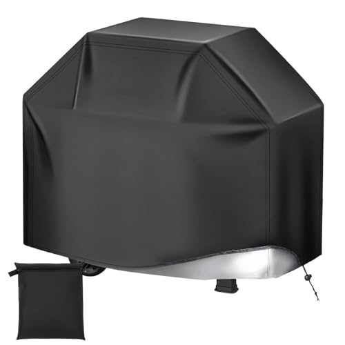 LINTRA Funda para Barbacoa, 80 x 66 x 100 cm Fundas Barbacoa Exterior Impermeable, Resistente a Intemperie Cubierta de Polvo de Parrilla, Negra, con Bolso de Almacenamiento, para Exterior, Balcones