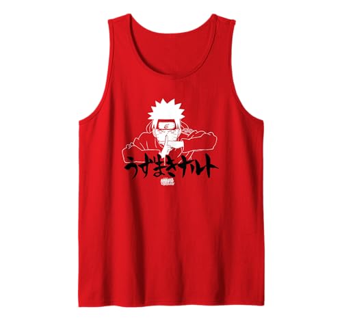 Naruto Shippuden Linear Naruto Jutsu con Kanji Camiseta sin Mangas