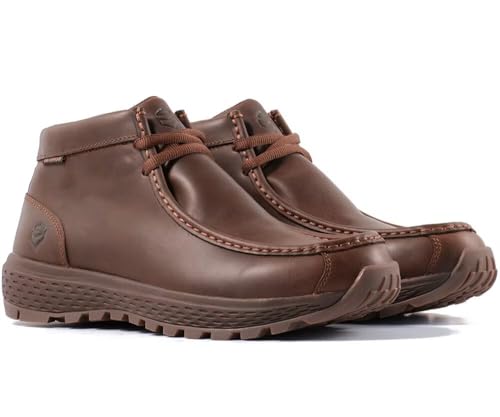 SUREWAY Men's Chukka Boots,Lightweight Durability Leather Moc Toe Work Boots，Fashion Hiking,Driving Shoes,Chelsea Boots for All-Weather Comfort (Office,Casual,Dress)3