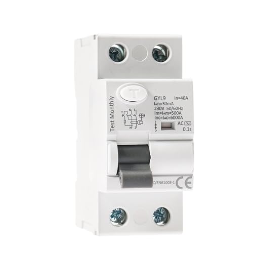 Disyuntor de corriente residual para proteger tu hogar de descargas y fugas de energía 2P 100A