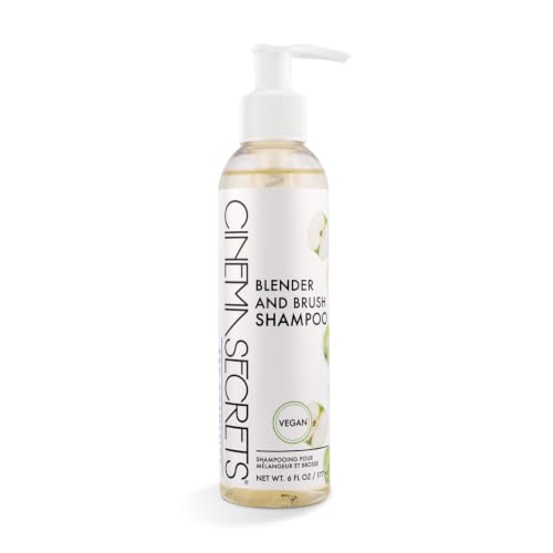 Cinema Secrets vegan makeup brush shampoo bottle