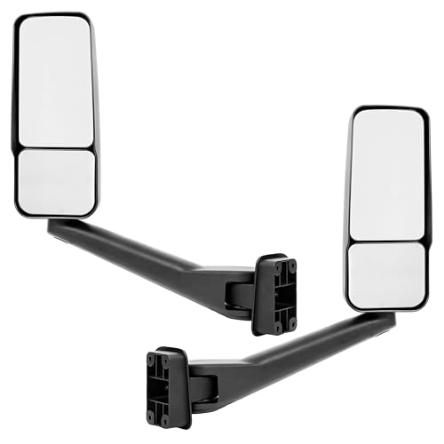 HECASA Rear View Mirror Pair Compatible with 2003-2009 Chevy Chevrolet Kodiak/GMC Topkick C4500 C5500 C6500 C7500 GMC Topkick C8500 Replacement for 25886111 25886105 Manual Door Mirror Left&Right Side