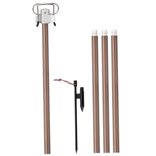 Toyvian 1 Set Outdoor Folding Lamp Rack with Double Hooks Sturdy Camping Light Stand for Hiking Fishing and Picnics Durable and Stable Outdoor Lamp Holder