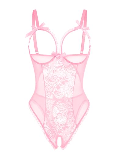 Image of Avidlove Women One Piece Lingerie Sexy Lace Babydoll Mini Bodysuit