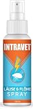 Saint Nutrition® Intravet - Anti Läuse & Flöhe Spray - das Abwehr Spray auf Natürliche Weise für Haustiere, Milben + Flohmittel für Katze und Hund für Innen - DIE natürliche Abwehr, 100ml