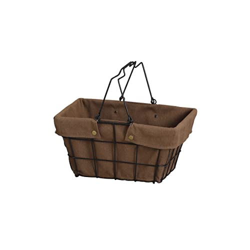 アビテ ワイヤーファブリック バスケットS ブラウン w335×d250×h165 mm FW-601-BR