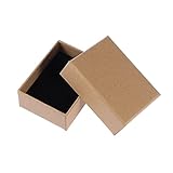 Ipetboom 10 piezas Cajas de de Cartón Kraft para Joyas Esponja Cajas Cuadradas Decorativas para Exhibición y Embalaje de Pulseras Anillos y Collares para Bodas y Fiestas