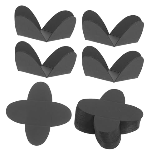 CLISPEED 200 Piezas Bandejas de Papel Kraft Negro para Chocolates Unidades Envolturas para Trufas y Dulces Decoraciones Prácticas para y Postres