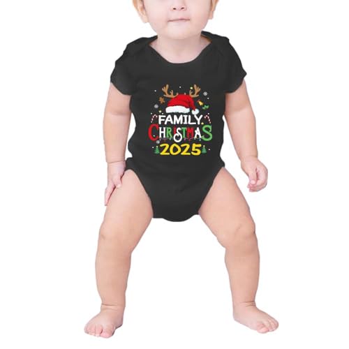 Image of Merry Christmas Family Shirts Plus Size Tops Couple Outfit Tee Parent-Child Short Sleeves Christmas Top