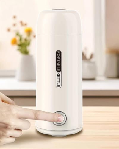 CARTZILLA 400ml Portable Electric Kettle | 300W Mini Travel Water Boiler | Fast Heating Kettle for Tea, Coffee, Milk | Compact, Leak-Proof & Easy to...