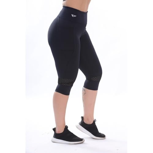 Calça Corsário Suplex Poliamida Com Bolso Lateral Corrida (BR, Alfa, GG, Regular, Regular, Preto)