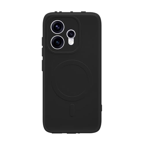 Image of Back Cover Compatible with Oppo Reno15 5G | MagFit Ring Design (Non-Magnetic) | Shockproof Case | Anti-Slip Grip | Raised Camera Edges | Slim Protective Case for Oppo Reno15 5G (Matte Black)