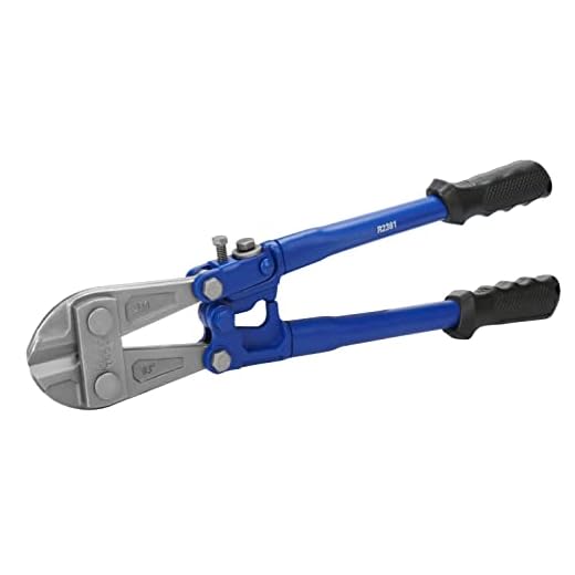 RUR-MEL 14-Inch Heavy Duty Bolt Cutter - T8 alloy steel jaws, Bi-Material Handle with Soft Rubber Grip