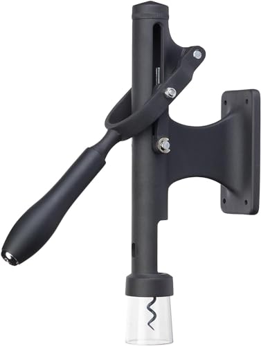 BarCraft Deluxe Cavatappi da Parete in Metallo, 31,5 x 6,5 x 26 cm - Nero, Da Parete