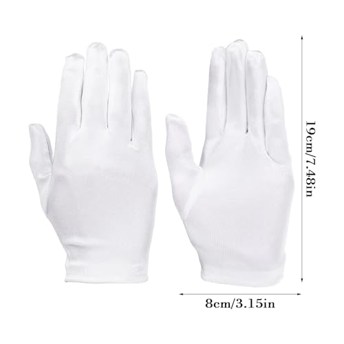 White Gloves for Girls, Satin Princess Gloves for Holiday and Pageant, Wrist Length, Small (4-14 Years)2
