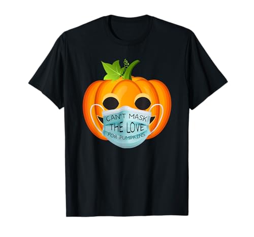 Pumpkin Love Face Mask Fun Humor Funny Halloween Gifts Maglietta
