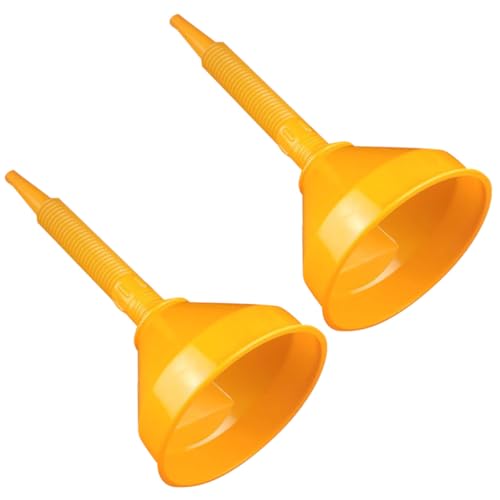 Vaguelly 2個 加厚大容量燃料漏斗 製耐久性 ガソリン エンジンオイル対応 車 バイク用液体給油ツール こぼれ防止設計で使いやすい