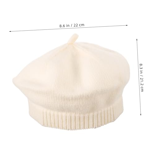 Boy Girl Vintage Beret Hat Creative Knitted Cap for Boys Girls Lightweight Stylish Headwear Comfortable Fit for Months for Birthdays and Special Occasions Beige2