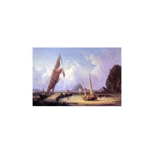 GFM Painting Peinture ˆ l'huile Reproductions de Along the Shore (aka Going Ashore) 1825, peinture ˆ l'huile xRobert Salmon - 60 x84 pouces