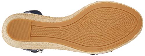 Tommy Hilfiger Women's Tommy Sequins Mid Wedge Sandal Flip Flops, Blue (Sport Navy Db9), 6.5 UK