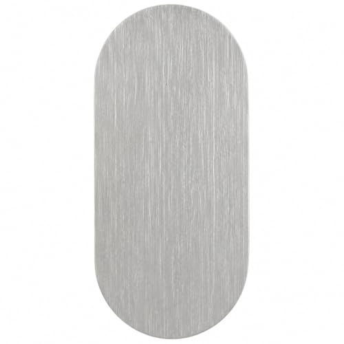 Blindrosette aus Edelstahl, K320 geschliffen, 70 × 30 × 3 mm, selbstklebend