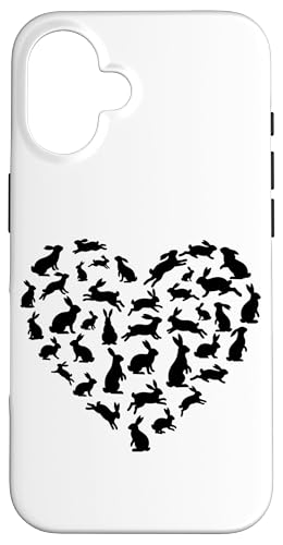 �n�[�g�`�̃E�T�M�̃V���G�b�g�o�j�[�A�j�}���A�[�g �X�}�z�P�[�X iPhone 16 �p