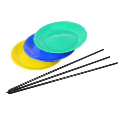 Kit de jonglage pour assiettes rotatives Yardwe avec baguettes d'équilibre