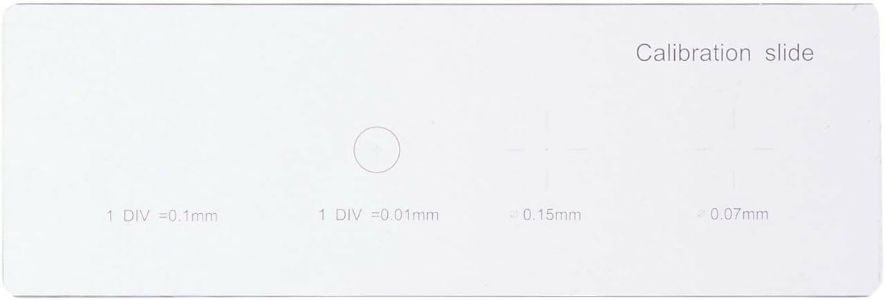 AmScope MR400 Microscope Calibration Slide, Four Graduated Scales, Precision-Ground Glass Construction