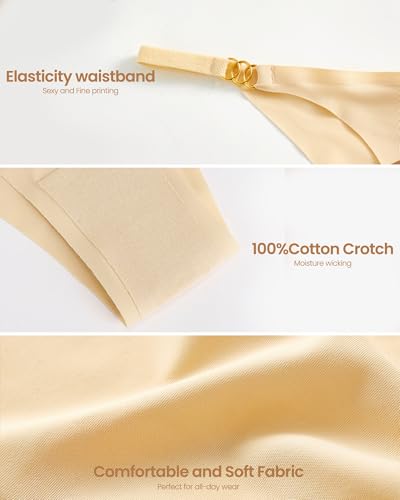 Seamless Underwear for Women,Comfortable No Show Underwear Soft Panties for Women Pack of 63