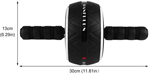 RODA PARA EXERCICIOS ABDOMINAL AB C/TAPETE BRANCA/PRETO