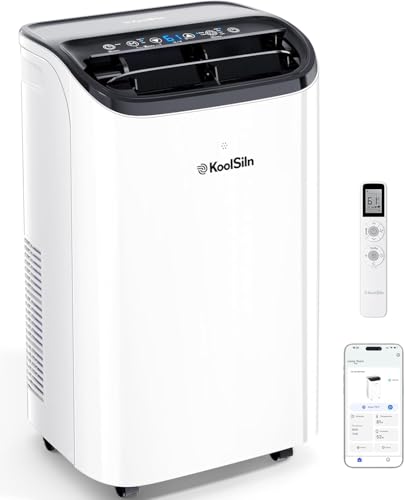 16,000 BTU Inverter Portable Air Conditioner, Cools Up to 800 Sq.Ft, Auto-Evaporation, Low Noise AC Unit with APP & Remote Control for Large Room, Office, Garage, White