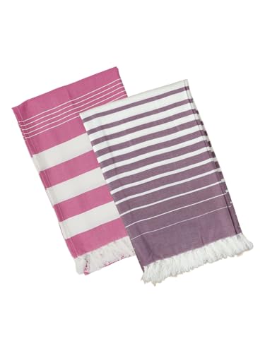 RAMRAJ COTTON Soft Lightweight Anti-Odour Bamboo Towel Pack Of 2 In Assorted Colours| 0.90M X 1.80M